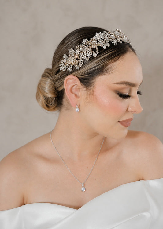 CONJUNTO DE ARETES Y COLLAR: CN011